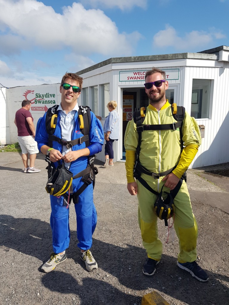 Ricky and James Dawsons Property Skydiving for Ty Olwen